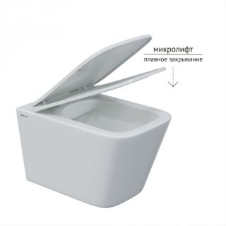 Подвесной унитаз Berges Floe S Rimless 082134 сиденье дюропласт Floe S Slim SO белый